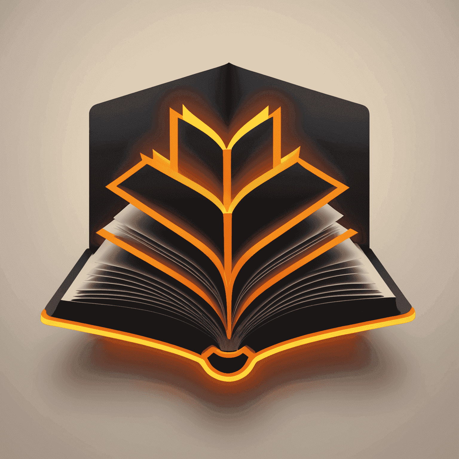 Caliblee.com logo featuring a stylized book with neon orange glow