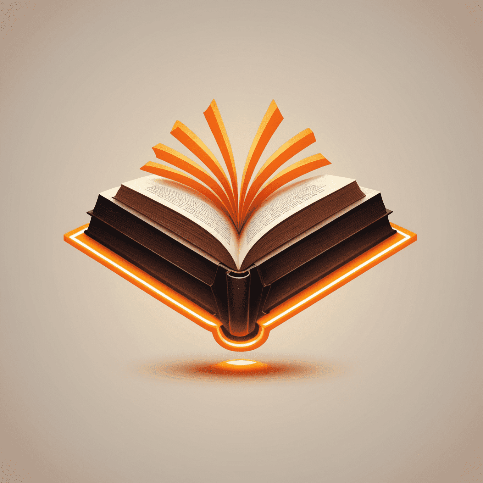 Caliblee.com logo featuring a stylized book with neon orange glow