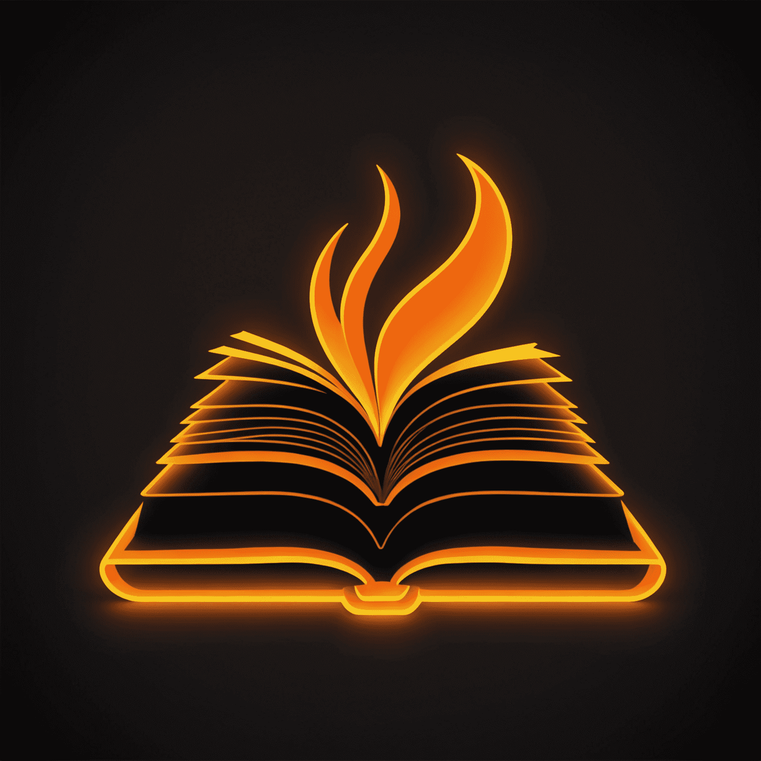 Caliblee.com logo featuring a stylized book with neon orange glow